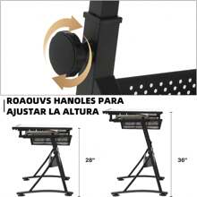 Restirador Profesional 96x60cm Arquitectura Dibujo + Banco - Negro - Ver 5