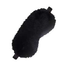 Yamel 4 Stücke Satin Augenmaske aus Seide, flauschige Schlafmasken, weiche Plüsch Schlafbrille mit Satinrückseite, Reise Schlaf Augenmasken