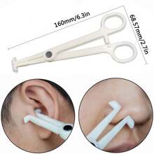 Nose Piercing Kit,2Pcs 20G Nose Rings Studs L Shape,2Pcs Stainless Steel Piercing Needles,1 Pair Gloves,1pc Piercing Clamp Piercing Kit For Women Men - Steel - View 4