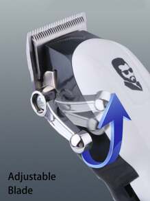 Kemei KM-232 便携式理发机电动理发器无绳理发器可调节理发器男士充电式家庭或理发店使用精密 T 型刀片理发器迷你毛发修剪器新年圣诞节礼物 - 白色 - 查看 9