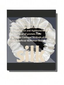 Conjunto com 2 unidades de elásticos de cabelo 100% seda natural, cor sólida, alta qualidade, scrunchies femininos, seda 6A, acessórios para cabelo (22 momme), elásticos de cabelo para rabo de cavalo. - Multicolorido - Ver 15