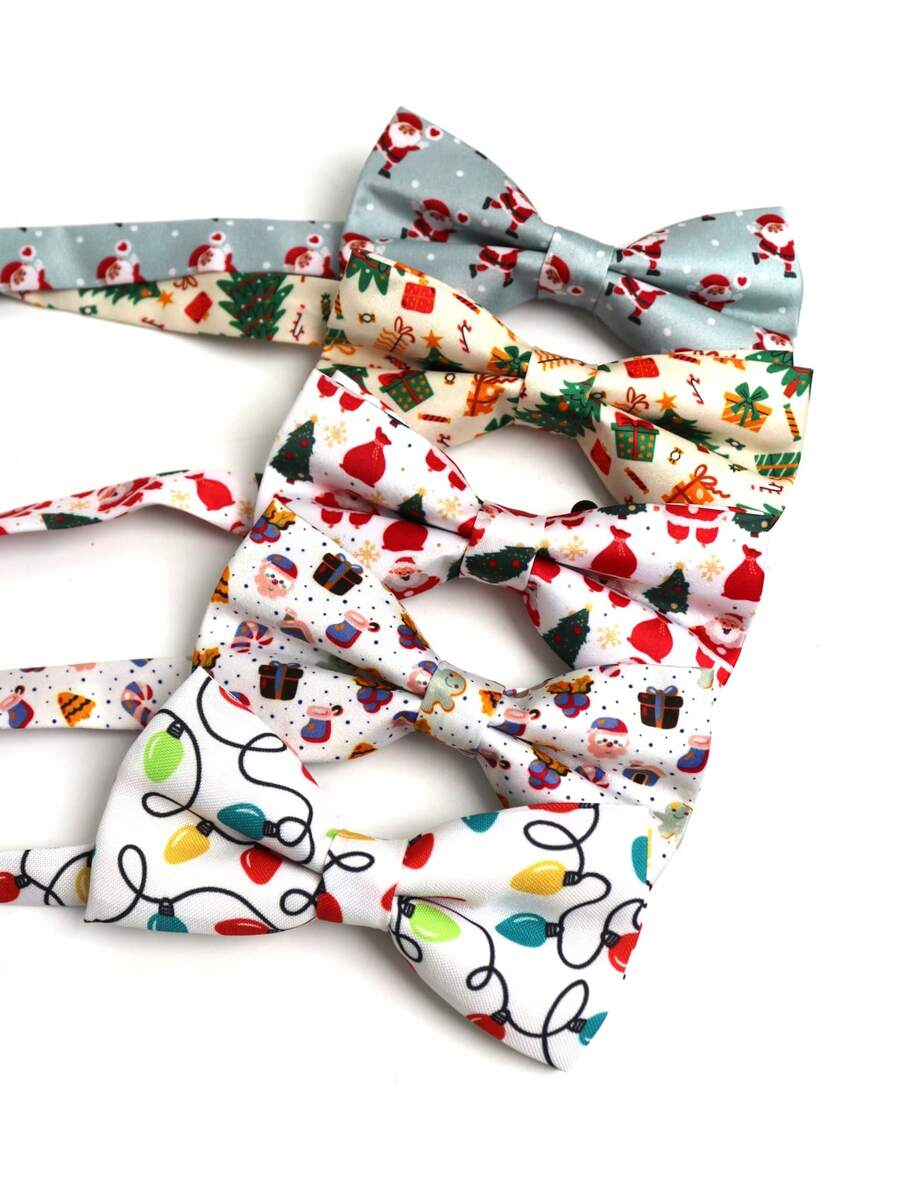 1 件圣诞树和圣诞老人领结，适合派对和节日