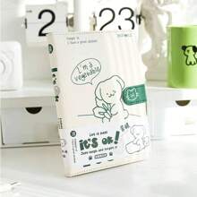 1 pezzo Taccuino in pelle spessa con fibbia creativa, copertina con animale verde carino, design di pagine interne multicolore creativo, cover in PU elastica e idrorepellente, diario, blocco note semplice, taccuino portatile, block notes, quaderno per vocabolario, libro per appunti, quaderno per ufficio, quaderno per il ritorno a scuola, regalo per il ritorno a scuola, regalo per compleanno/Natale/Ognissanti/Ringraziamento, premio scolastico e regalo di ricompensa, forniture per ufficio e scuola