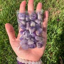 Tumbled Stone 100g - Wholesale Natural Crystal Tumbled Stone - 雪佛龍紫水晶 - 查看 2