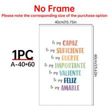 1 张儿童积极肯定墙面艺术海报：每日肯定，客厅、卧室、家庭办公室、浴室、厨房、家居装饰励志艺术，帆布墙海报 - 彩色 - 查看 15
