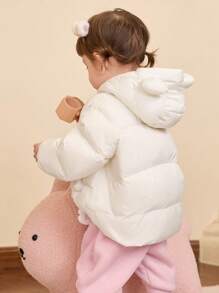 Balabala Baby Down Jacket Short Winter 2024 Coat For Boys & Girls - Milky White - View 3