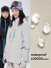 VECTOR MOTION Hooded Ski Jacket, Unisex, Padded, Water-Resistant, Wind-Proof, Abrasion-Resistant, Breathable, Elastic, SORONA Bio-, Single/Double-Sided Ski Gear Ski Outfits