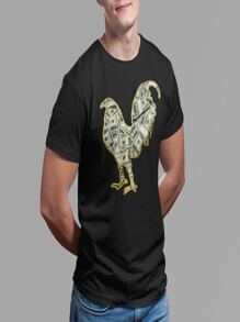 Playera De Manga Corta Con Cuello Redondo Estilo Boyfriend Cómoda Y Con Gráfico Vibrante De GALLERO  Ideal Como Gift De Moda Casual Para Actividades Al Aire Libre O En Casa Perfecta Para Fanáticos De Gallos De Pelea Gallero Gallos Regalo Gallos De Pelea