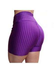 Women's 3D Shorts Gym Fitness - 紫色 - 查看 2