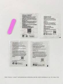 100% 手工制作的按压式指甲，具有适合所有季节的 3D 设计，采用手绘镜面粉末、轻奢风格和短椭圆形状。适合学生、办公室女士、派对、舞会、约会、日常佩戴按压式指甲用品。 - 彩色 - 查看 5