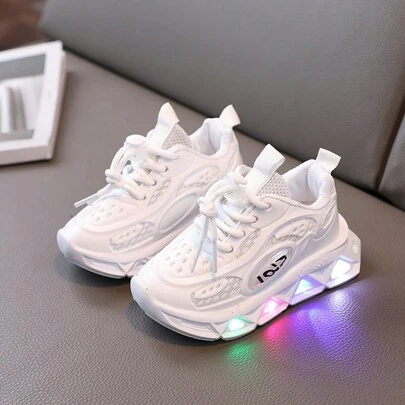 Led Zapatos Transpirables,Zapatos De Tenis Deportivos Transpirables Para Niños Con Luz,Zapatos Comodos De Niño con suela suave antideslizante