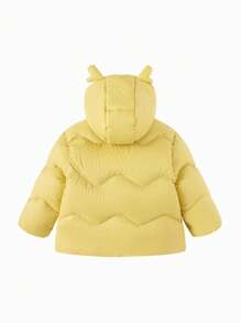 Balabala Boys' & Girls' Thick Puffer Jacket Cute Hooded Outerwear For Winter 2024