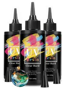 100-500g UV Resin Glue Quick-Drying Clear Hard Epoxy Resin Glue For Jewelry Making Bonding Glass, Metal, Wood DIY Craft Decor - UV Resin - View 3