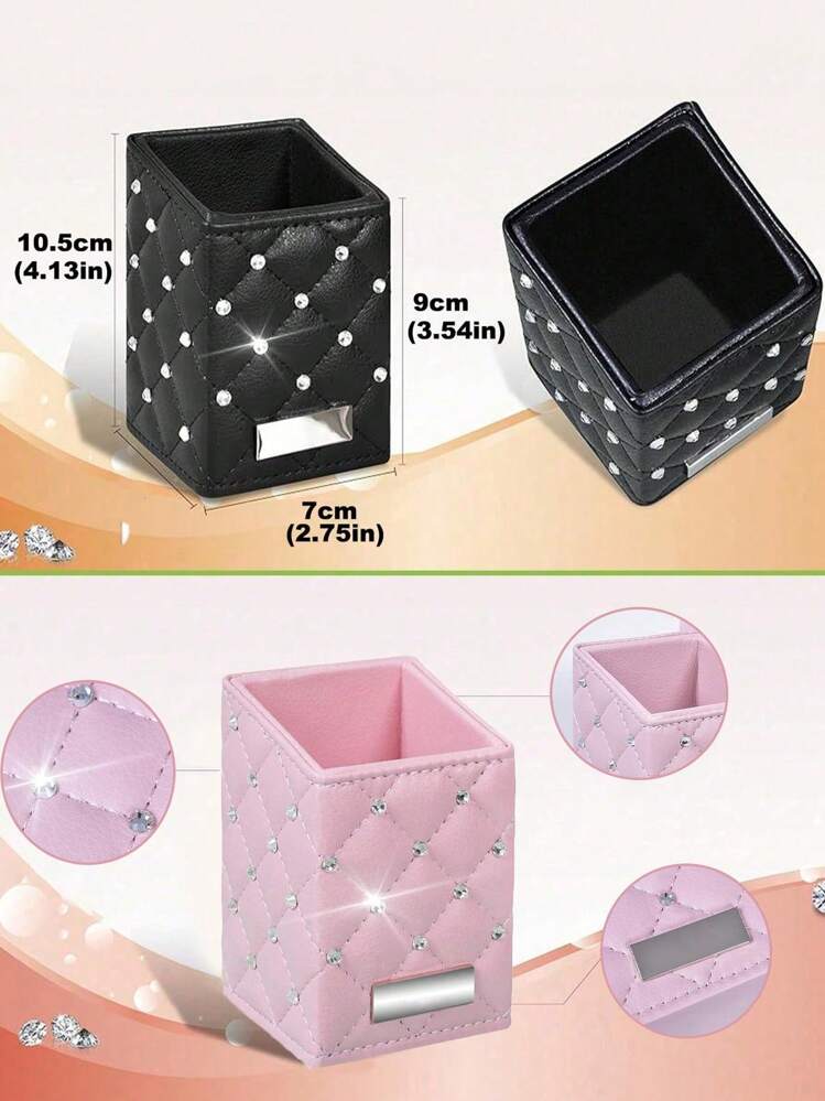 1개 PU 가죽 방수 글리터 메이크업 정리함, 메이크업 브러쉬, 립스틱, 메이크업, 족집게, 속눈썹 컬러 - 화장대, 보석 상자, 파우치, 메이크업 브러쉬 홀더, 브러쉬 홀더, 향수 정리함, 파우치 가방용 화장품 보관 정리함