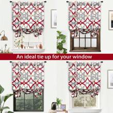 Tie Up Curtains For Small Windows   Spiral Geo Trellis Pattern Room Darkening Thermal Insulated Blackout Window Adjustable Balloon Curtain Rod Pocket