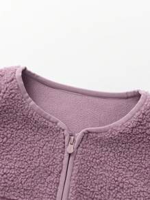 mini bala Boys' & Girls' Reversible Fleece Vest & Hooded Down Jacket Winter Collection - Pink - View 7