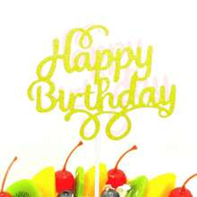 8 件生日快乐蛋糕装饰物、生日派对蛋糕装饰品和用品 - 彩色 - 查看 20