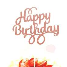 8 件生日快乐蛋糕装饰物、生日派对蛋糕装饰品和用品 - 彩色 - 查看 17