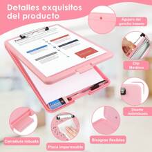 A4 File Organizer Box, A4 Paper Collection And Organization A4 Notepad Folder, Cardboard Paper, Drawing Board, A4 File Board - Pink - View 2