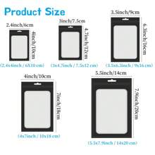 50pcs Resealable Transparent Window Bag With Zipper For Food & Jewelry Storage, Suitable For Small Business