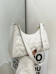 简约优雅单肩包 - 白色 - 查看 4