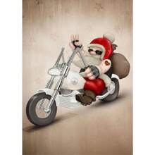 1 件卡通可爱圣诞老人海报快乐圣诞老人帆布画墙壁艺术适合可爱儿童客厅家居装饰圣诞礼物无框架 - 彩色 - 查看 53