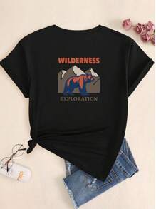 Cartoon T-Shirt Cotton Cute Animal Style Babylook T-Shirt Printed Soft Comfort Breathable Elegant - Vì vậy - Xem 3