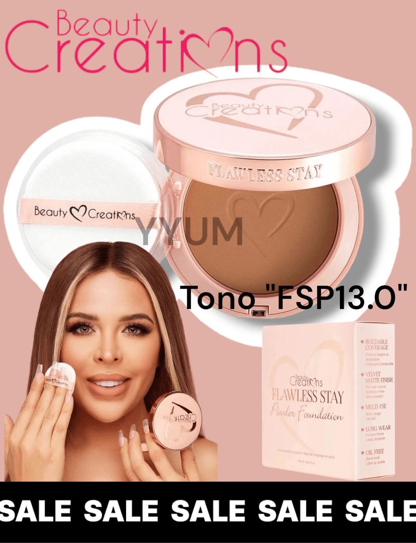 FLAWLESS STAY POWDER FOUNDATION BEAUTY CREATIONS - TONO .FSP13 - 查看 1