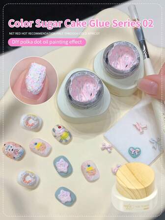 annies 2 piezas de 12g/pieza Nuevo esmalte de gel de pintura de puntos de caramelo DIY, esmalte de gel sin lavado, para uso en salón