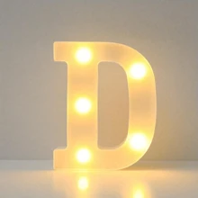 LED Letter Lights, Battery Powered Alphabet Lamps For Bedroom, Birthday Party, Wedding, Home Christmas Decor, Dining Table Decoration, Halloween Gift Hanging Decor