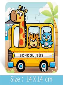 9 Stücke aus dickem Puzzle-Schaumstoff-Material mit Flachmuster von Koala/Giraffe/Krokodil, lustiges Cartoon-Tiermuster, Kinderspiel-Lernspiel-Geschenk zur Bildung