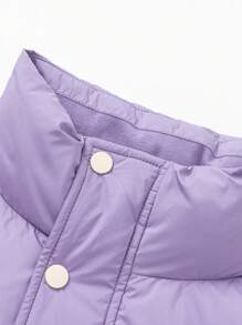 Abrigo de plumón con cuello alto para niños y niñas, ropa de abrigo con estilo y cálida