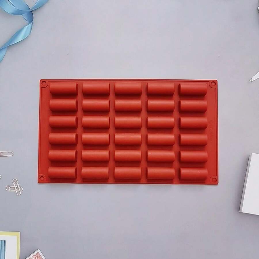 30 腔硅胶模具，DIY 果冻、蛋挞、面包、面包、蛋糕、巧克力烘焙模具 - 巧克力棕 - 查看 1