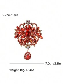 Trâm cài pha lê phong cách cung điện cho phụ nữ tiệc tùng váy Pin Pin - thủy tinh pha lê - Xem 12