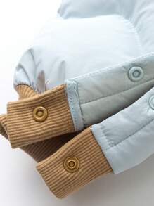mini bala Enterizo de plumón blanco para bebé recién nacido en invierno - Caqui - Ver 8