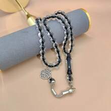 45 件男士时尚复古亚克力珠子项链/10 毫米