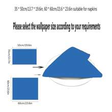 1pc Solid Blue Tablecloth, Fashionable Dinner, Wedding, Party, Cafe Rectangular Tabletop Cover - Blue - View 7