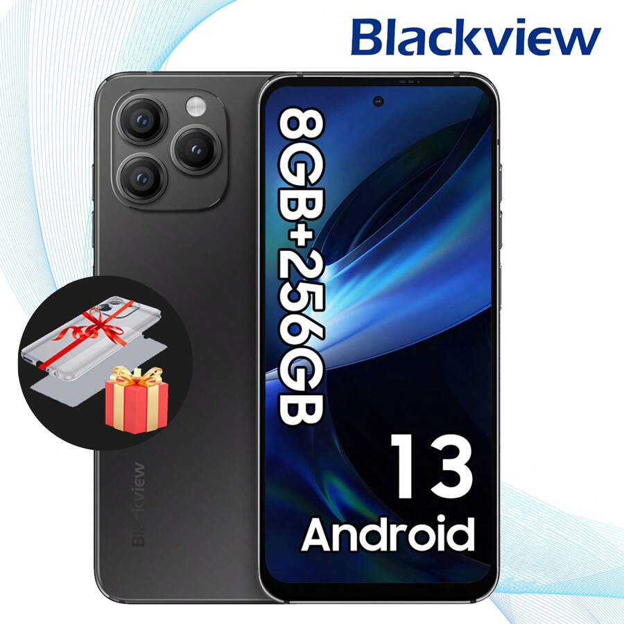 Blackview A96 Android 13 手机 Helio G99 16GB（8+8 扩展）+256GB 手机 6.5 英寸 2.4K 显示屏 配备 120Hz 智能手机 适用于英国黑色，与爱保持联系