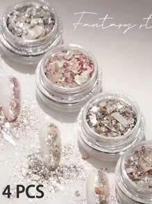 1/3/4/6盒装Y2K彩色亮片、Bh Bay亮片、贝壳亮片、美甲亮片、彩色亮片、金箔装饰和水钻配件、DIY美甲饰品、美甲宝石、美甲用品、美甲装饰品、圣诞美甲、法式美甲、情人节美甲用品 - 彩色 - 查看 12