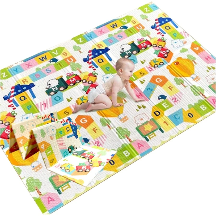 Children's Rubberized Tatami Mat Non-Slip Foldable Thermal - 字母 - 查看 1