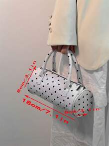 Dedoo Portable Polka-Dot Small Bag 2024 New High-Grade Contrast Color Cylinder Bag Spice Joker Fashion Commuter Handbag