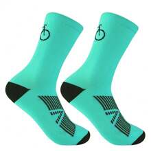 Cycling Socks, Running Speed Dry Sports Socks, Sweat Absorbing, Anti Slip, Wear-Resistant Road Bike Midsole Socks - Multicolor - View 3