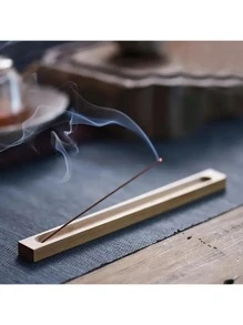 1 pièce Porte-encens En Bambou, Brûleur Dencens Fait À La Main, Utilisé Pour La Méditation Et La Relaxation, La Décoration De La Maison, Adapté Au Camping, Au Jardin, Au Patio, Aux Accessoires De Dîner Aux Chandelles Classiques, Au Goûter, À La Décoration