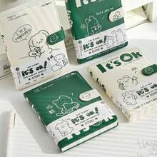 1 pezzo Taccuino in pelle spessa con fibbia creativa, copertina con animale verde carino, design di pagine interne multicolore creativo, cover in PU elastica e idrorepellente, diario, blocco note semplice, taccuino portatile, block notes, quaderno per vocabolario, libro per appunti, quaderno per ufficio, quaderno per il ritorno a scuola, regalo per il ritorno a scuola, regalo per compleanno/Natale/Ognissanti/Ringraziamento, premio scolastico e regalo di ricompensa, forniture per ufficio e scuola