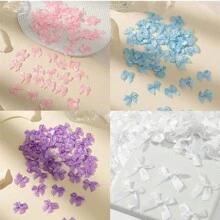 35 件多色迷你丝带蝴蝶结，适用于情人节生日礼物包装 DIY 装饰材料 - 彩色 - 查看 2