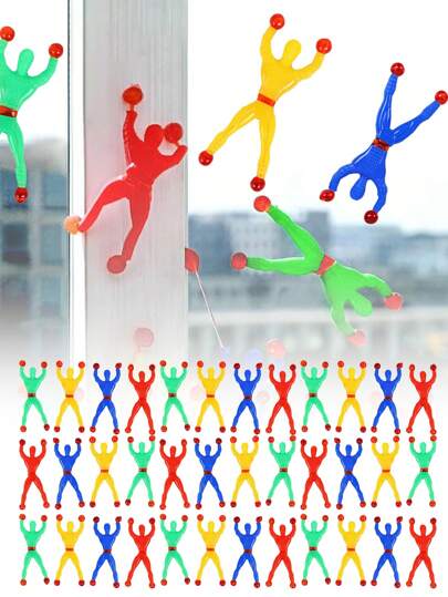 5/10/20/30/50 قطعة لعبة رجل مرن قابل للإلتصاق بالحائط، لعبة مرحة ومزحة للحفلات، إكسسوارات وهدايا لحفلات الأعياد