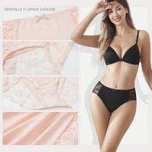 Chouchounel Chouchounel Culottes en Dentelle pour Femmes Lot de 5 Taille Basse Slips Hipster