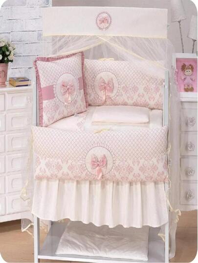 KIT PARA MINI-BERÇO 10 PEÇAS MENINA FASCINAÇÃO