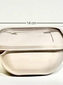 10 Square Food Organizer Jars With Colored Lid Lunch Box Container Tapoer 1 Liter - 粉色 - 查看 3