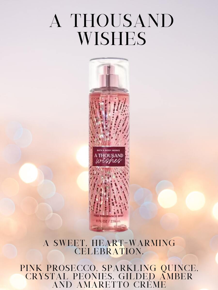 Bath And Body Works Body Spray Body Mist Fragrance - A Thousand Wishes - View 1